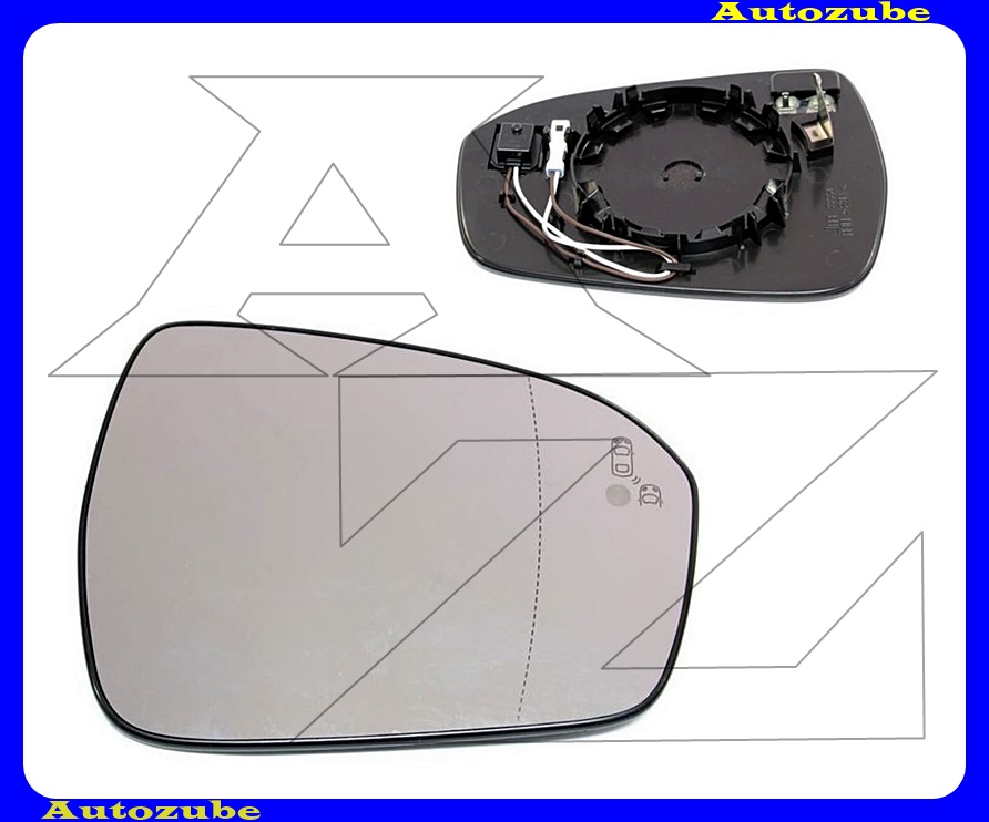 Visszapillantó tükörlap jobb, fűthető-aszférikus-holttérfigyelős rendszerhez (tartólappal) Visszapillantó tükörlap jobb, fűthető-aszférikus-holttérfigyelős rendszerhez (tartólappal)