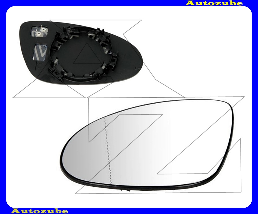 Visszapillantó tükörlap bal, fűthető-aszférikus (tartólappal) Visszapillantó tükörlap bal, fűthető-aszférikus (tartólappal)
