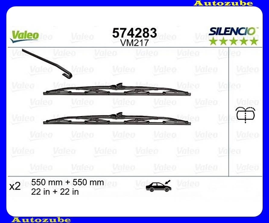 Ablaktörlő lapát szett első integrált mosófuvókával. 2db (VM217) {VALEO} SILENCIO PERFORMANCE Ablaktörlő lapát szett első integrált mosófuvókával. 2db (VM217) {VALEO} SILENCIO PERFORMANCE