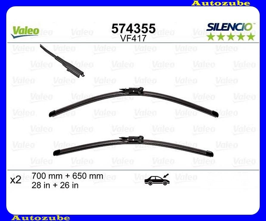 Ablaktörlő lapát szett első 2db/700-650mm (VF417) {VALEO} SILENCIO Ablaktörlő lapát szett első 2db/700-650mm (VF417) {VALEO} SILENCIO