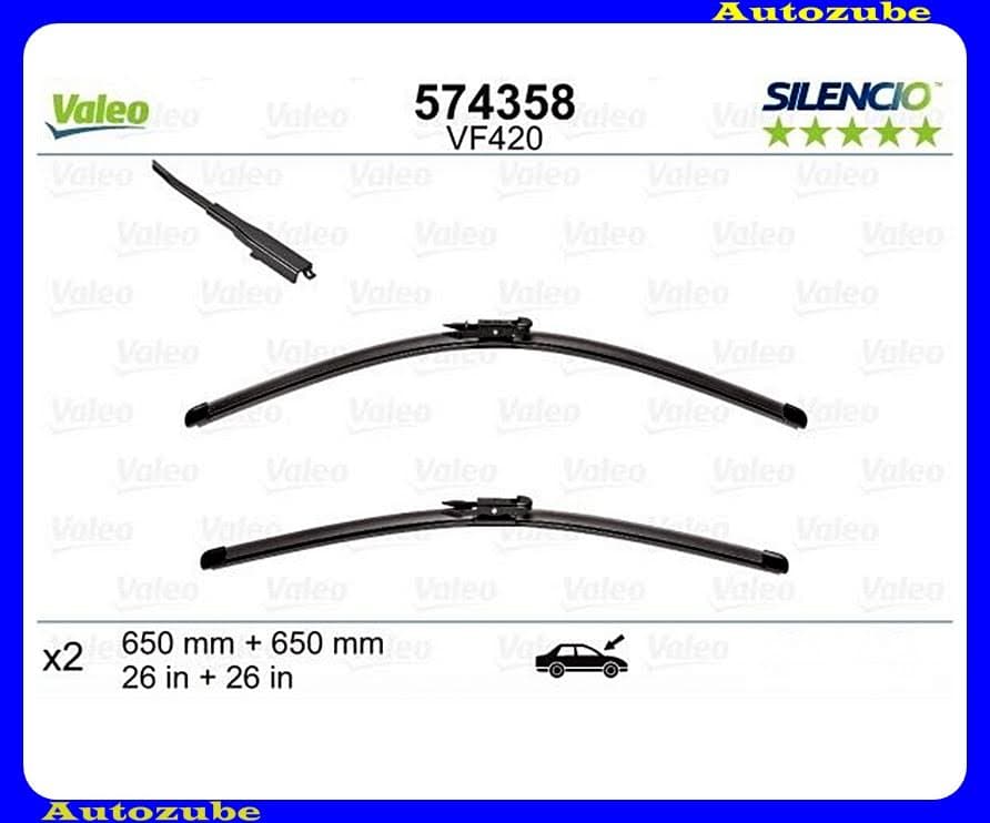 Ablaktörlő lapát szett első 2db/650-650mm (VF420) {VALEO} SILENCIO Ablaktörlő lapát szett első 2db/650-650mm (VF420) {VALEO} SILENCIO