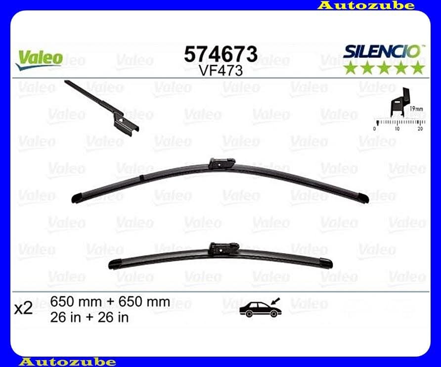 Ablaktörlő lapát szett első 2db/650-650mm (VF473) {VALEO} SILENCIO Ablaktörlő lapát szett első 2db/650-650mm (VF473) {VALEO} SILENCIO