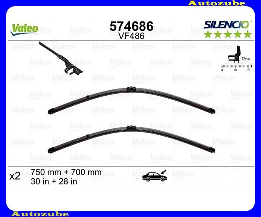Ablaktörlő lapát szett első 2db/750-700mm (VF486) {VALEO} SILENCIO Ablaktörlő lapát szett első 2db/750-700mm (VF486) {VALEO} SILENCIO