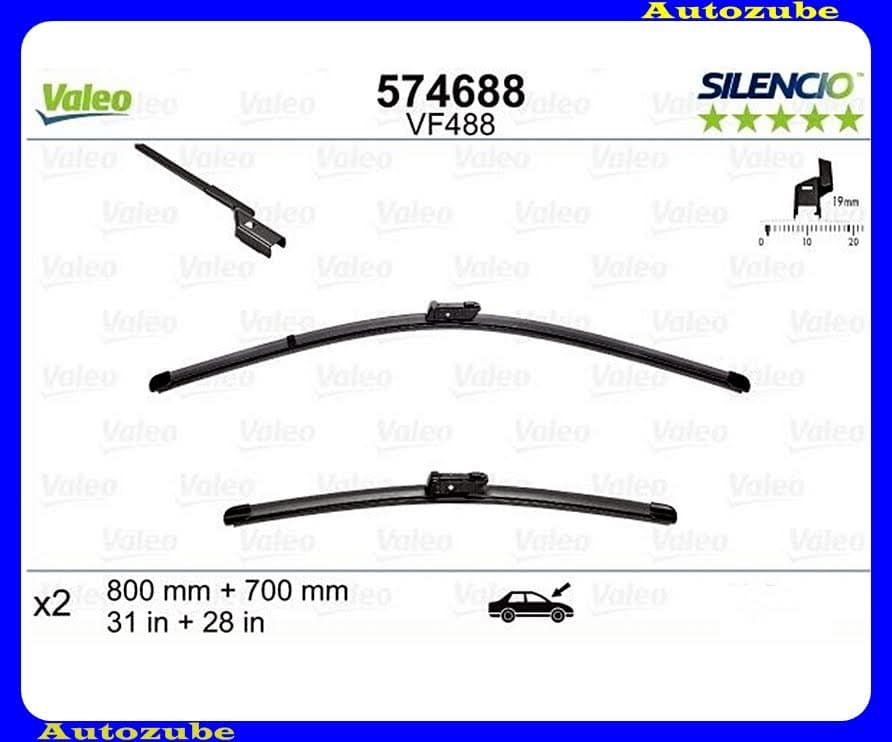 Ablaktörlő lapát szett első 2db/800-700mm (VF488) {VALEO} SILENCIO Ablaktörlő lapát szett első 2db/800-700mm (VF488) {VALEO} SILENCIO