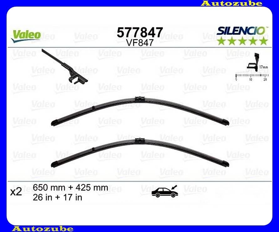 Ablaktörlő lapát szett első 2db/650-430mm (VF847) {VALEO} SILENCIO Ablaktörlő lapát szett első 2db/650-430mm (VF847) {VALEO} SILENCIO
