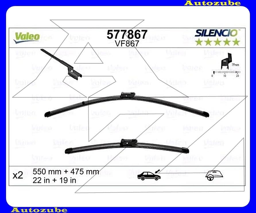 Ablaktörlő lapát szett első 2db/550-500mm (VM867) {VALEO} SILENCIO Ablaktörlő lapát szett első 2db/550-500mm (VM867) {VALEO} SILENCIO
