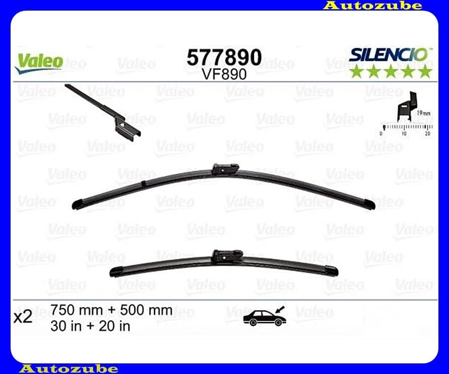 Ablaktörlő lapát szett első 2db/750-500mm (VF890) {VALEO} SILENCIO Ablaktörlő lapát szett első 2db/750-500mm (VF890) {VALEO} SILENCIO