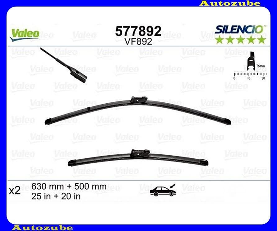 Ablaktörlő lapát szett első 2db/630-500mm (VF892) {VALEO} SILENCIO Ablaktörlő lapát szett első 2db/630-500mm (VF892) {VALEO} SILENCIO