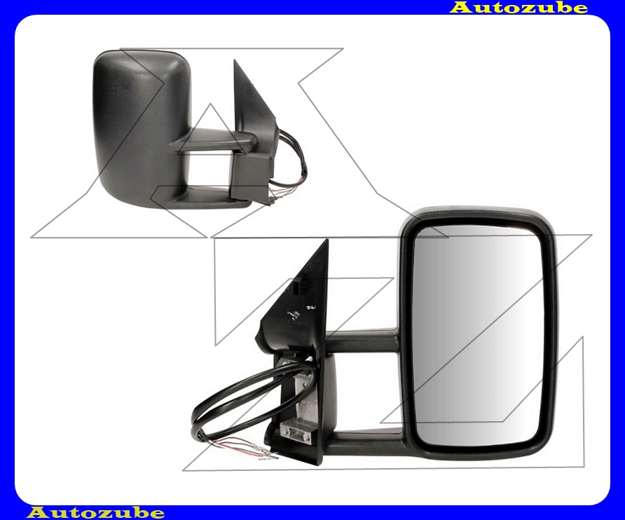 Visszapillantó tükör jobb, elektromos, fűthető-domború tükörlappal, fekete borítással Visszapillantó tükör jobb, elektromos, fűthető-domború tükörlappal, fekete borítással