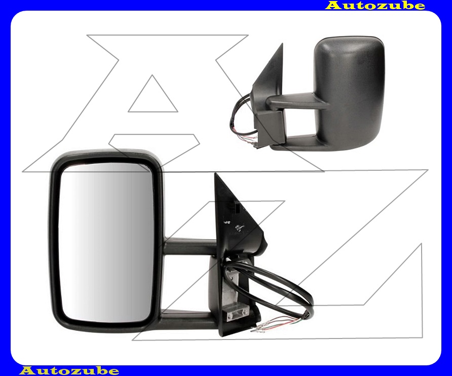 Visszapillantó tükör bal, elektromos, fűthető-aszférikus tükörlappal, fekete borítással