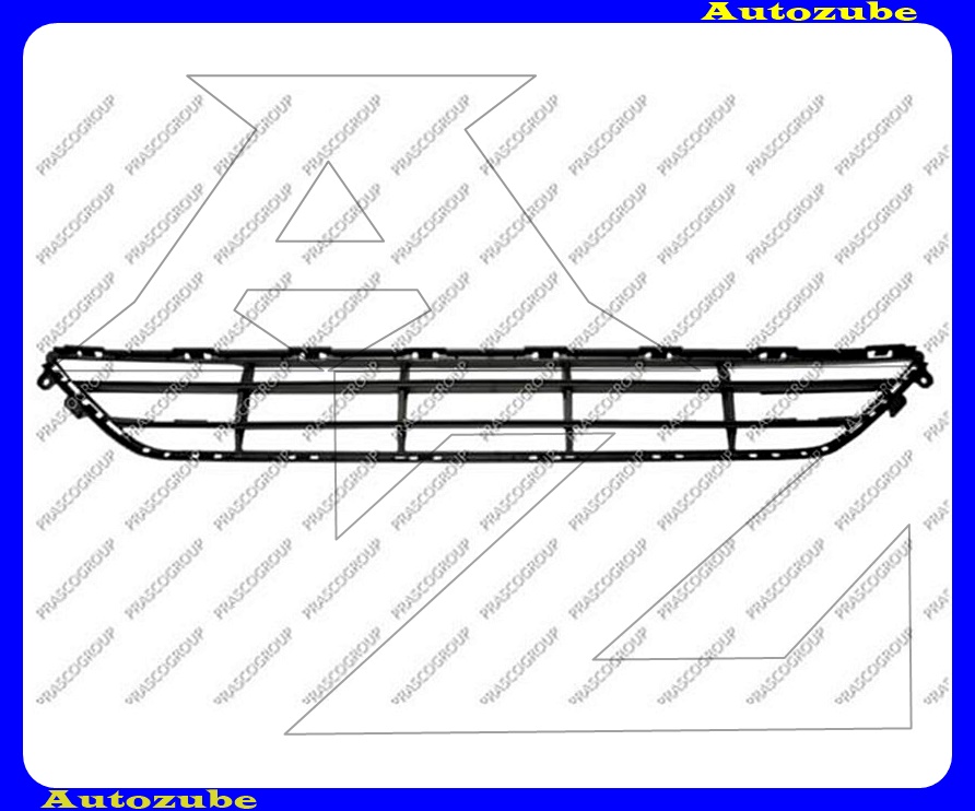 Első lökhárító rács középső, fekete Első lökhárító rács középső, fekete