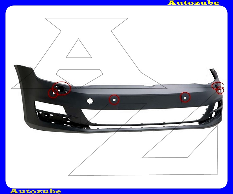 Első lökhárító alapozott, fényszórómosós és szenzoros Első lökhárító alapozott, fényszórómosós és szenzoros