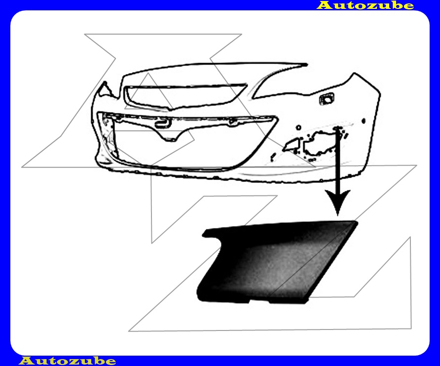 Első lökhárító rács takaró elem bal felső Első lökhárító rács takaró elem bal felső