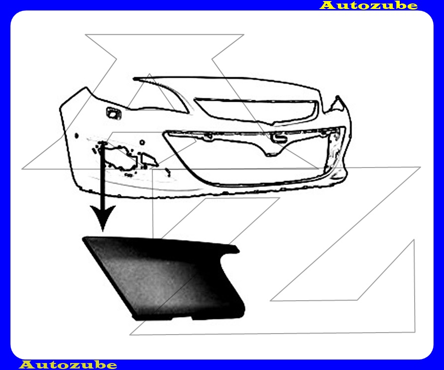 Első lökhárító rács takaró elem jobb felső Első lökhárító rács takaró elem jobb felső