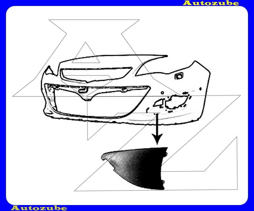 Első lökhárító rács takaró elem bal alsó Első lökhárító rács takaró elem bal alsó